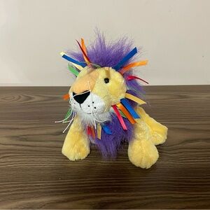GANZ Webkinz Retired Plush Ribbon Lion HM487 Stuffed Animal Toy No Code